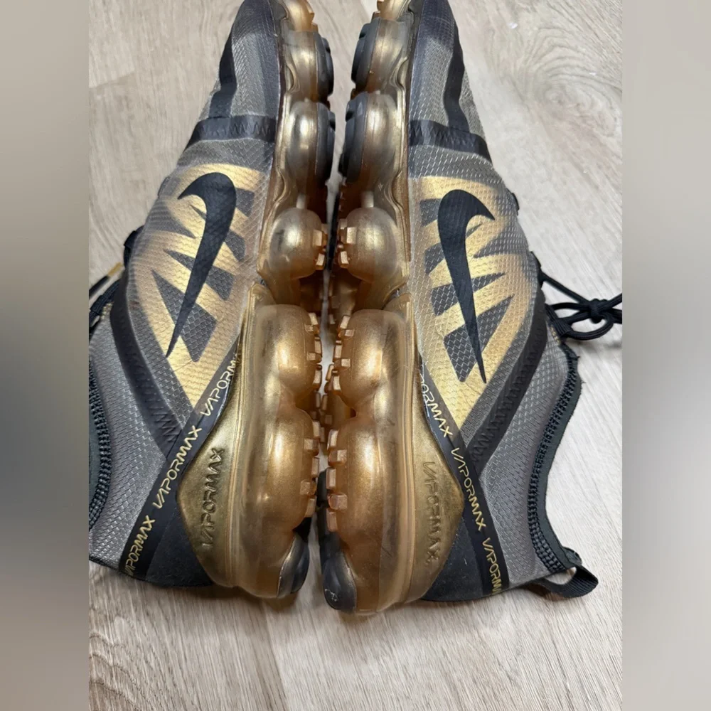 Nike VaporMax Shoes in Black and Gold